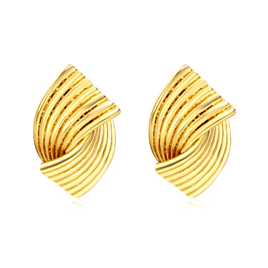 OEM Stainless Steel Stud Earrings Bulk Supplier 17x25.7mm  | Hypoallergenic Jewelry Manufacturer | Custom Logo