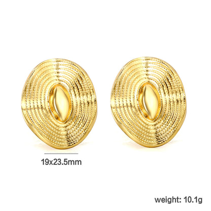 ✨ 18K Gold PVD Stud Earrings Wholesale (MOQ 12+) | Stainless Steel Hypoallergenic 🌍 | Trendy Circle Huggies & Statement Hoops