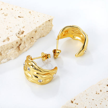 Bulk Hypoallergenic Hoop Earrings 12.8*17.6mm | Jewelry Manufacturer with SGS Certification | Private Label Services