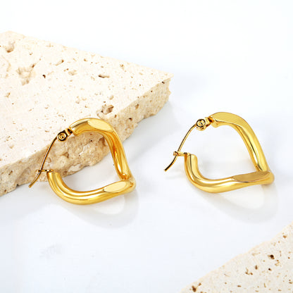 Hypoallergenic 304/316 Stainless Steel Hoop Earrings - Dainty Gold-Plated Hoops for Sensitive Ears