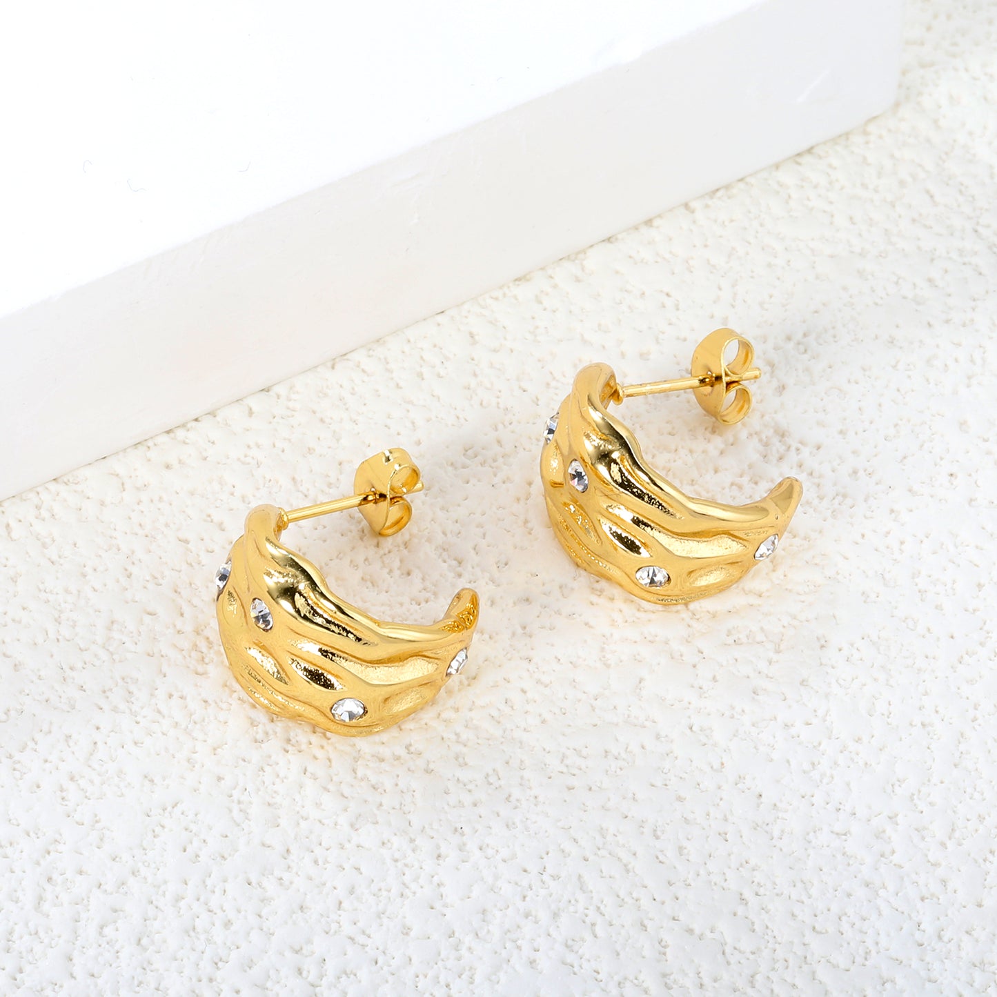 Bulk Hypoallergenic Hoop Earrings 12.8*17.6mm | Jewelry Manufacturer with SGS Certification | Private Label Services