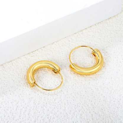 0.7*20mm outer 20mm semi-circle dangling earrings gold color