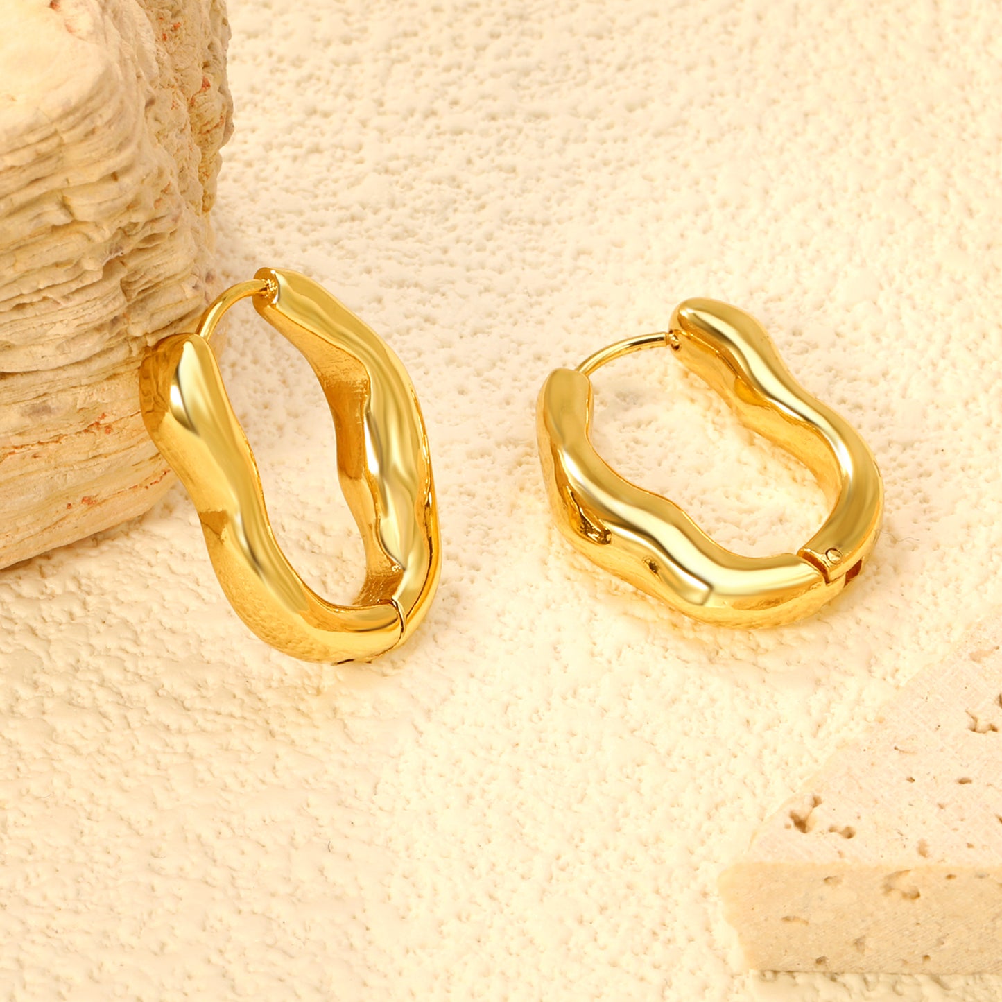 Chunky Stainless Steel Hoops - Industrial 6mm 20.6*25mm Thick Hoop Earrings