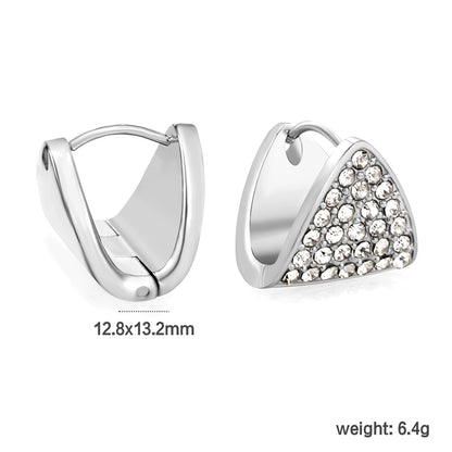Wholesale Stainless Steel Zircon Earrings – Hypoallergenic Fashion Jewelry in Bulk for Women
