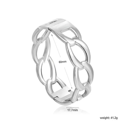 ✨ Heavy Duty Cuff Bracelet Wholesale 17.7mm Width | 60mm Fit | 41.2g Stainless Steel Bangle Gold & Silver Options