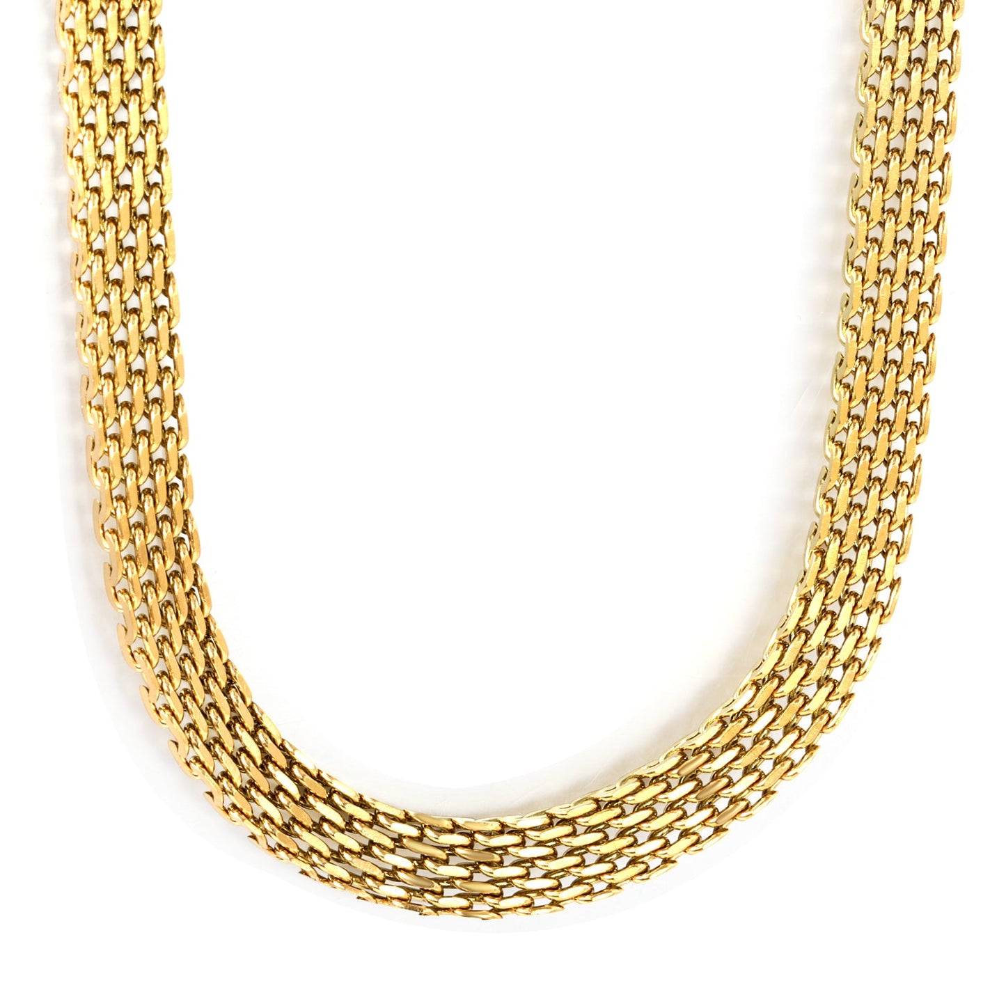 Braided Mesh Matching Chain Necklace 7.9mm*36+5cm