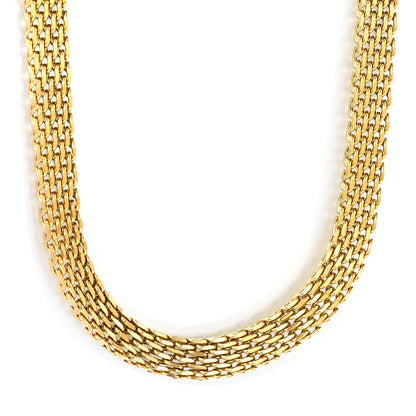 Braided Mesh Matching Chain Necklace 7.9mm*36+5cm