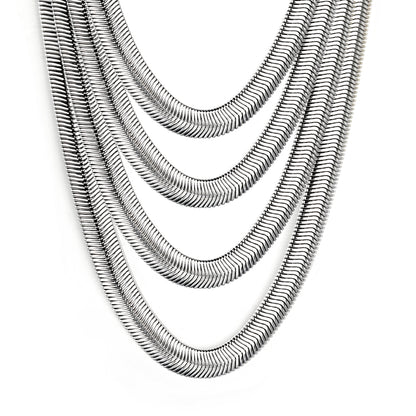 ✨ 6mm Stainless Steel Snake Chains Wholesale 4 Sizes (45-60cm) | Hypoallergenic Jewelry Making Supplies | Bulk Discounts