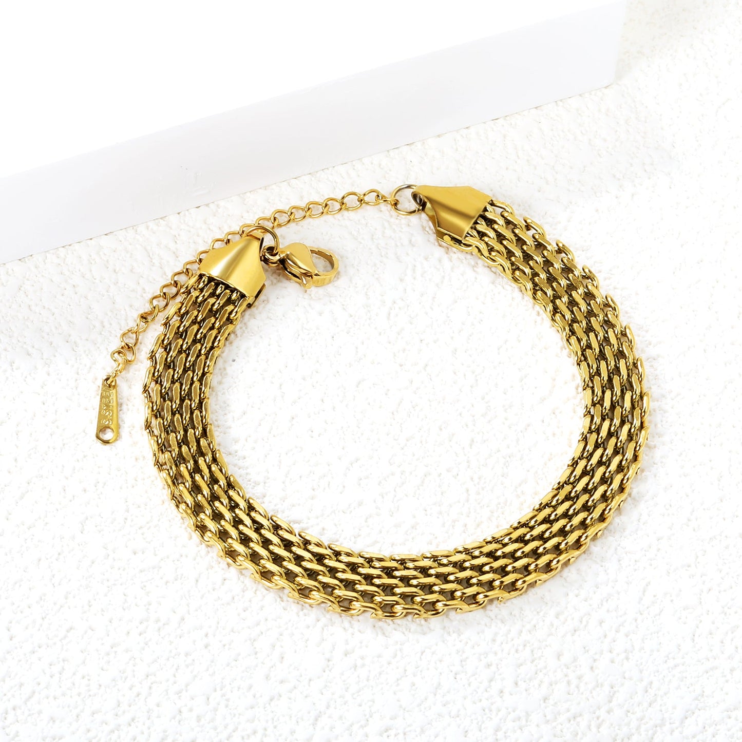 2.6*8.2mm Braided Mesh Bracelet 17+5cm
