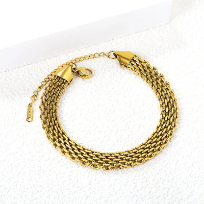 2.6*8.2mm Braided Mesh Bracelet 17+5cm