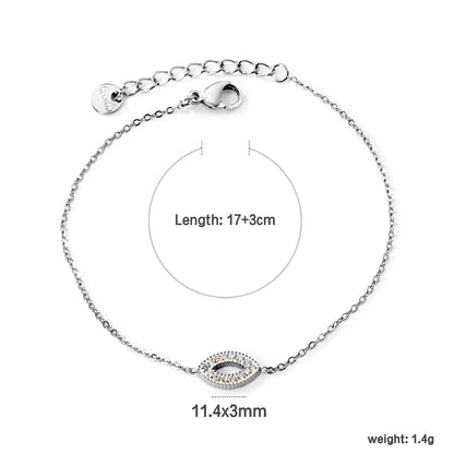 ✨ 18K Gold Plated Rainbow Zircon 17+3cm/20cm Bracelet Wholesale (MOQ 12+) | Stainless Steel Hypoallergenic 🌍 | Dainty Chain & Charm Bracelets