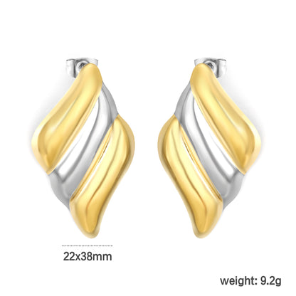 Stainless Steel Ombre Wing Women Earrings 18k gold plated Waterproof | Bulk Wholesale