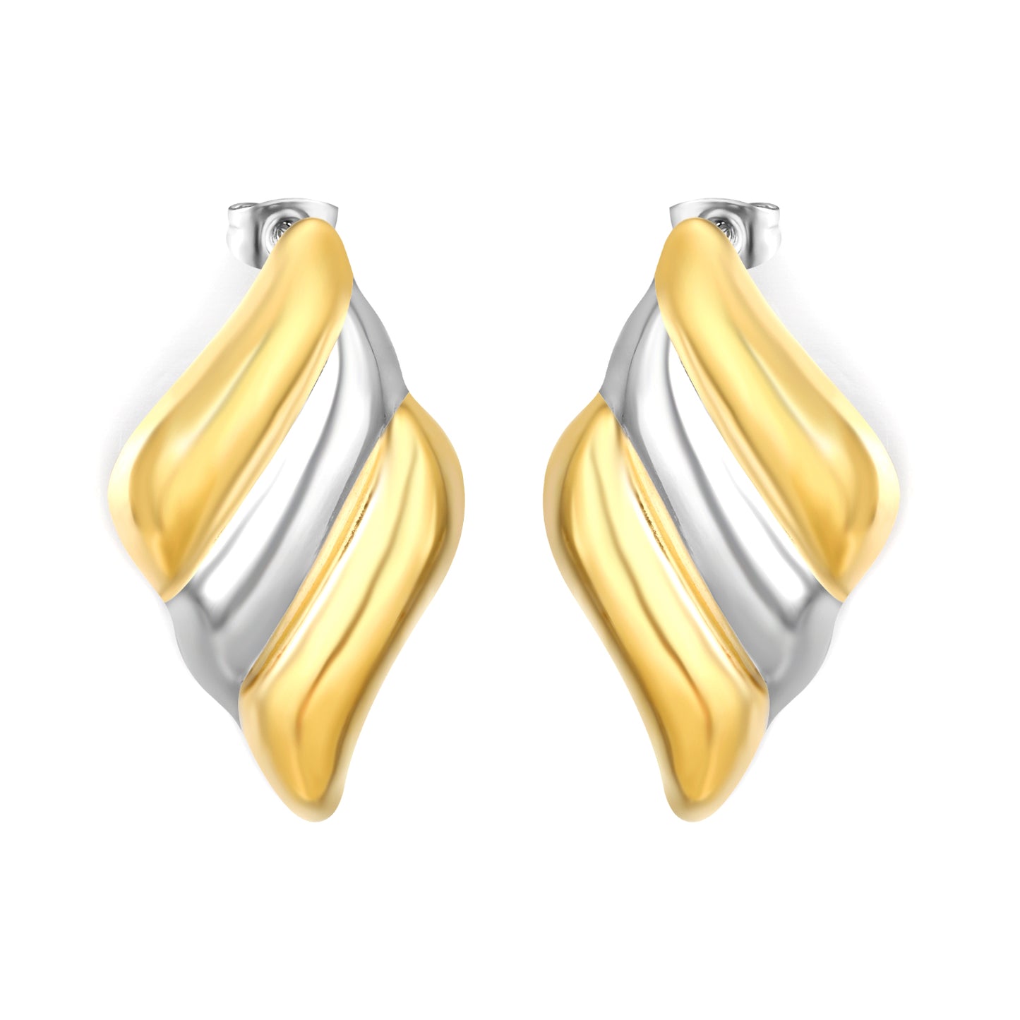 Stainless Steel Ombre Wing Women Earrings 18k gold plated Waterproof | Bulk Wholesale