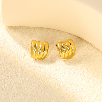 ✨ 15.2mm Gold Hoop Earrings Wholesale 14.2mm Width | Trendy Chunky Hoops | Nickel-Free Bulk Fashion Earrings