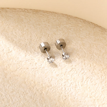 ✨ Wholesale 5mm Rose Gold Press Studs Snap-On Earring Posts | 1g Secure Stainless Steel Backings (100-Pack Bulk)