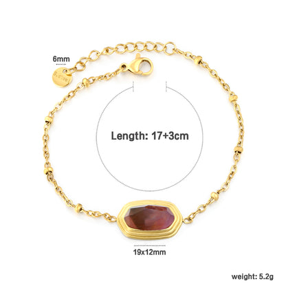 Rhombus Shape Diamond Bracelet for Women | Blue Purple Natural Diamonds Waterproof | Hypoallergenic Stainless Steel