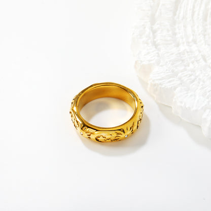Wholesale Women Ring | Star Moon Sun Design with Crystals | Waterproof Hypoallergenic Stainless Steel Adjustable Ring