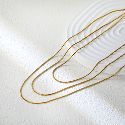 Bulk Gold-Tone Stainless Steel Snake Chain Necklace (0.9mm) – Wholesale Jewelry for Retailers & Resellers