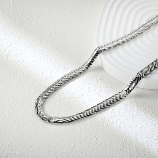 ✨ 6mm Stainless Steel Snake Chains Wholesale 4 Sizes (45-60cm) | Hypoallergenic Jewelry Making Supplies | Bulk Discounts