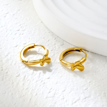 ✨ Wholesale Gold Floral & Butterfly Ear Cuffs - 6.2-10mm Designs w/ White Zircon | 10mm Adjustable Stainless Steel (1.6-2.5g)