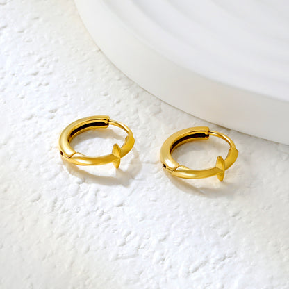 Wholesale Zircon Hoop Earrings – 18K Gold Plated Stainless Steel, Hypoallergenic Jewelry in Bulk