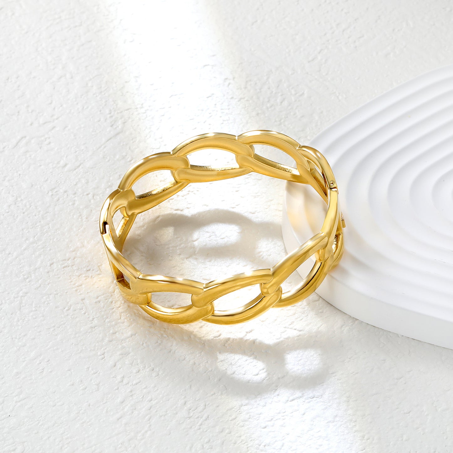 ✨ Heavy Duty Cuff Bracelet Wholesale 17.7mm Width | 60mm Fit | 41.2g Stainless Steel Bangle Gold & Silver Options