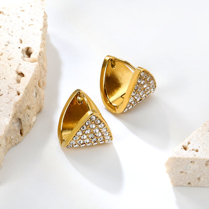 Wholesale Stainless Steel Zircon Earrings – Hypoallergenic Fashion Jewelry in Bulk for Women