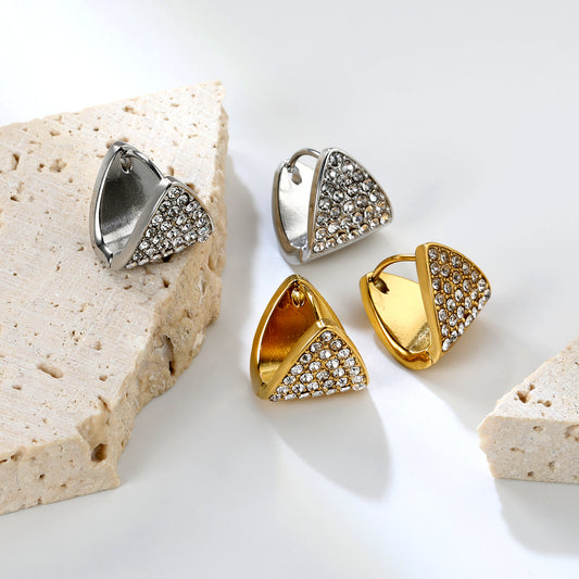 Wholesale Stainless Steel Zircon Earrings – Hypoallergenic Fashion Jewelry in Bulk for Women