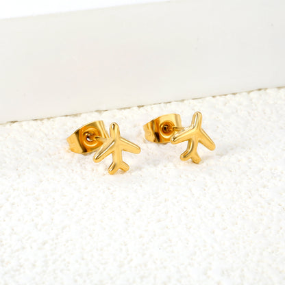 8.2*8.1mm PVD 18K Gold/Steel Stainless Steel Stud Earring for Sensitive Skin