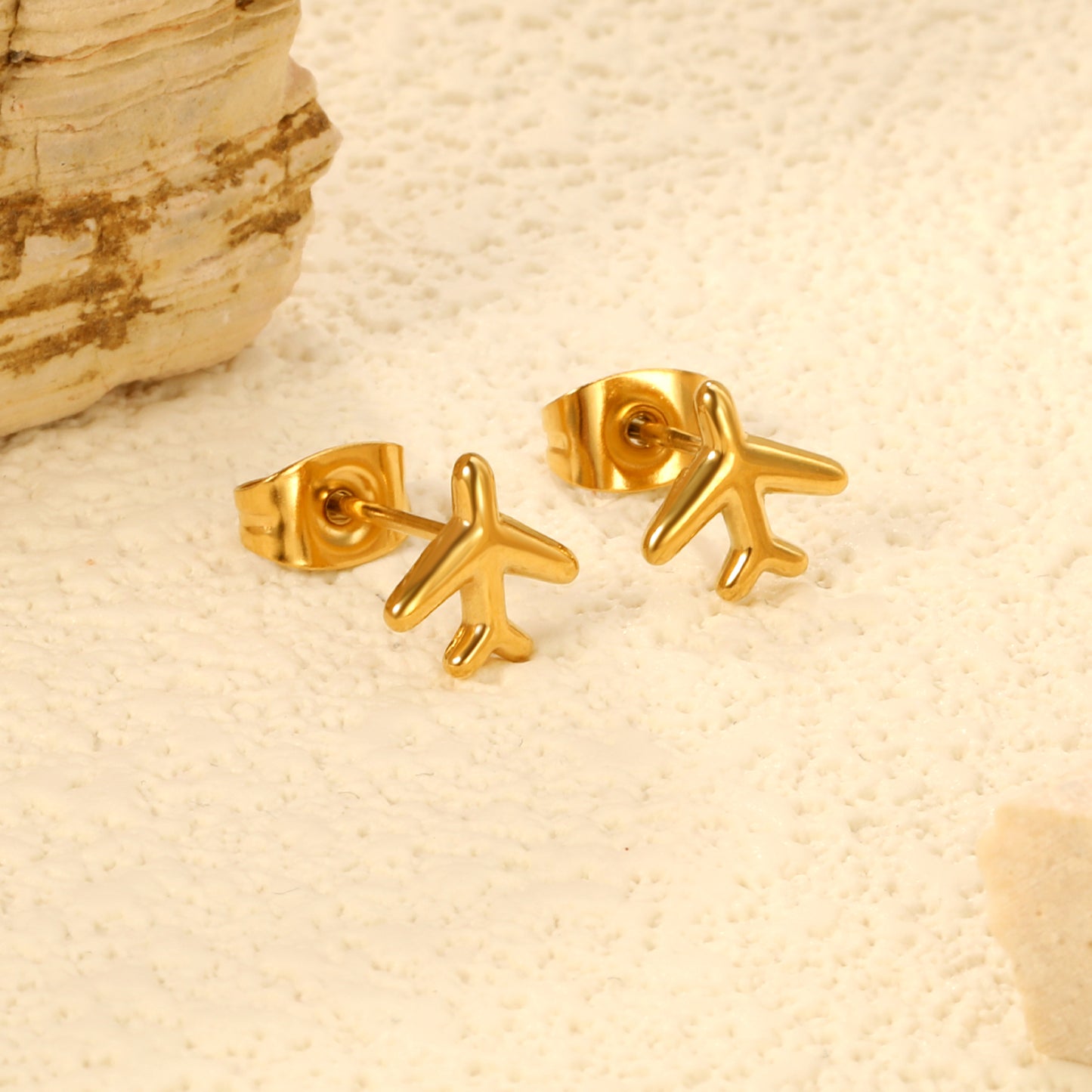 8.2*8.1mm PVD 18K Gold/Steel Stainless Steel Stud Earring for Sensitive Skin