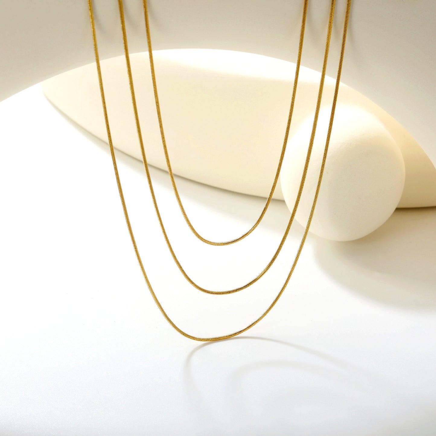 Bulk Gold-Tone Stainless Steel Snake Chain Necklace (0.9mm) – Wholesale Jewelry for Retailers & Resellers
