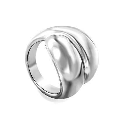 Wholesale 18k gold stainless steel exaggerated ring light luxury stainless steel rings wholesale ring