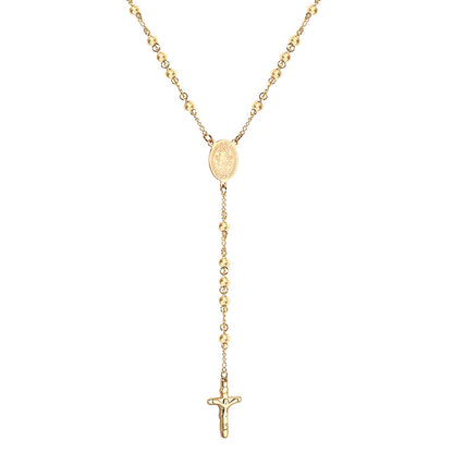 1-Golden Jesus Chain-6MM