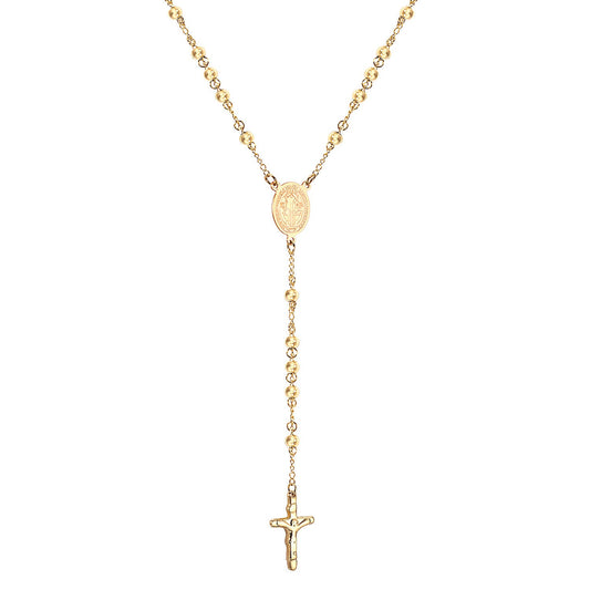1-Golden Jesus Chain-6MM
