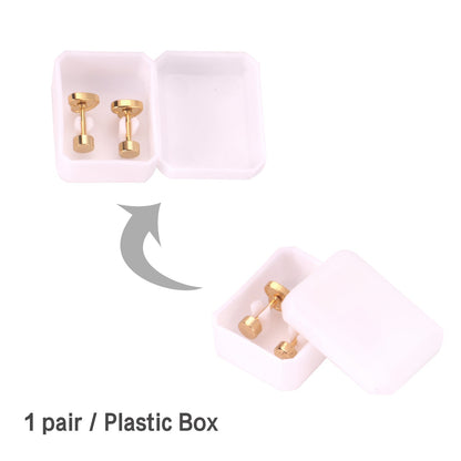 12 pairs 6.5mm*5.5mm Steel / Goldtone Heart Mixed Color Screwback Stud Earrings