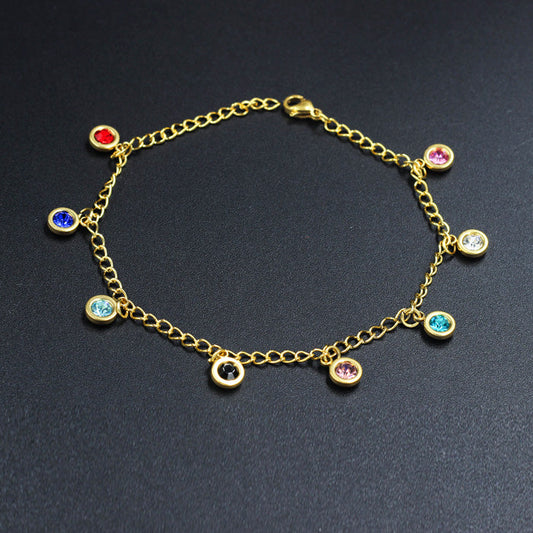Gold soft anklet in different colors