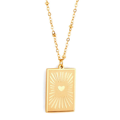 Necklace For Men Stainless Steel Letter Bar Geometry Pendant Necklace Women No Fade Link Chains Jewelry Wholesale