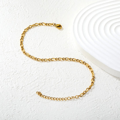 Wholesale 18K Gold Mariner Link Anklet | 20+5cm Adjustable Length | 3.5mm Polished Chain | MOQ 12