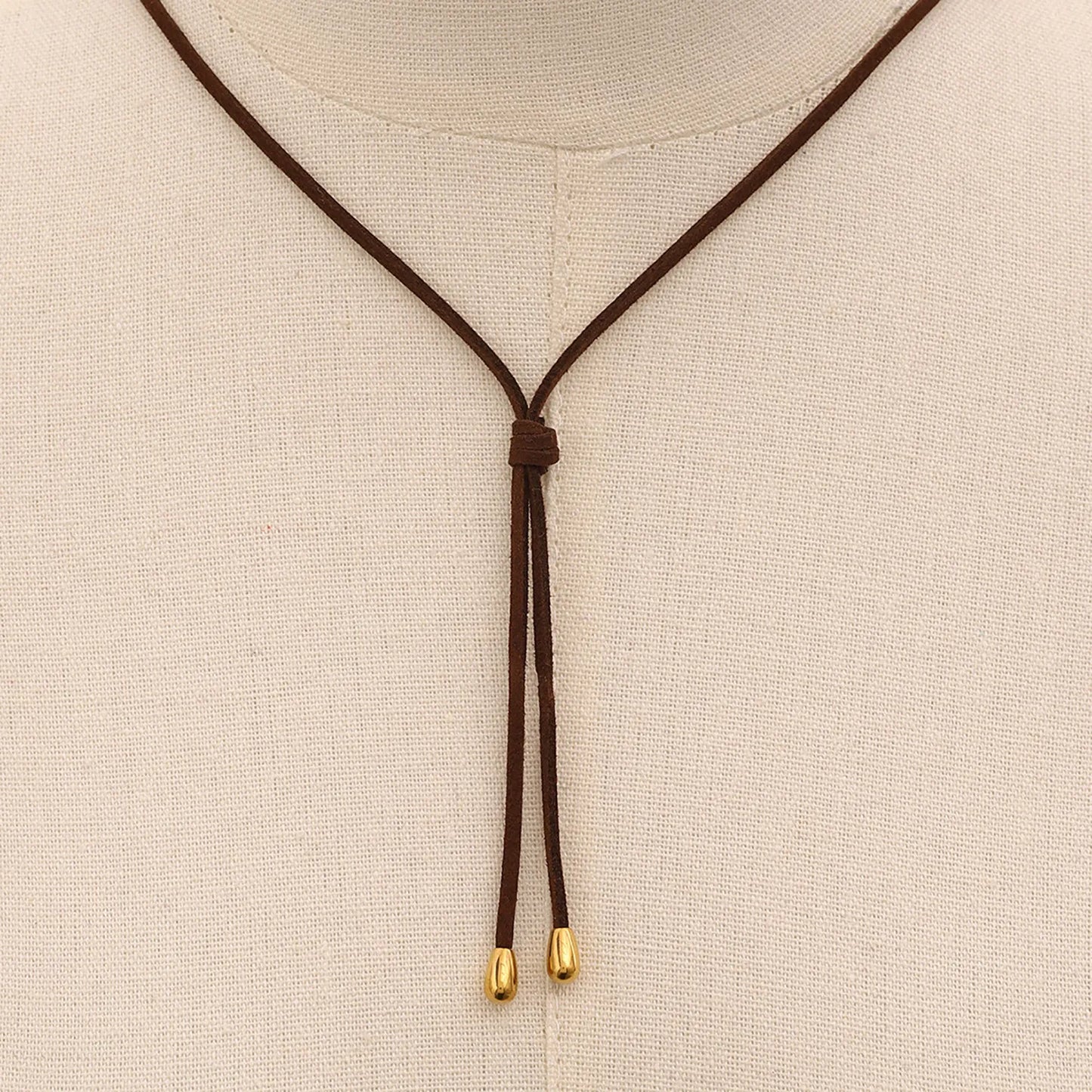 Wholesale Organic Sculptural Pendant Necklace (Gold/Silver) | 120cm Leather Cord | 34x41mm Open-Frame Design | MOQ 12