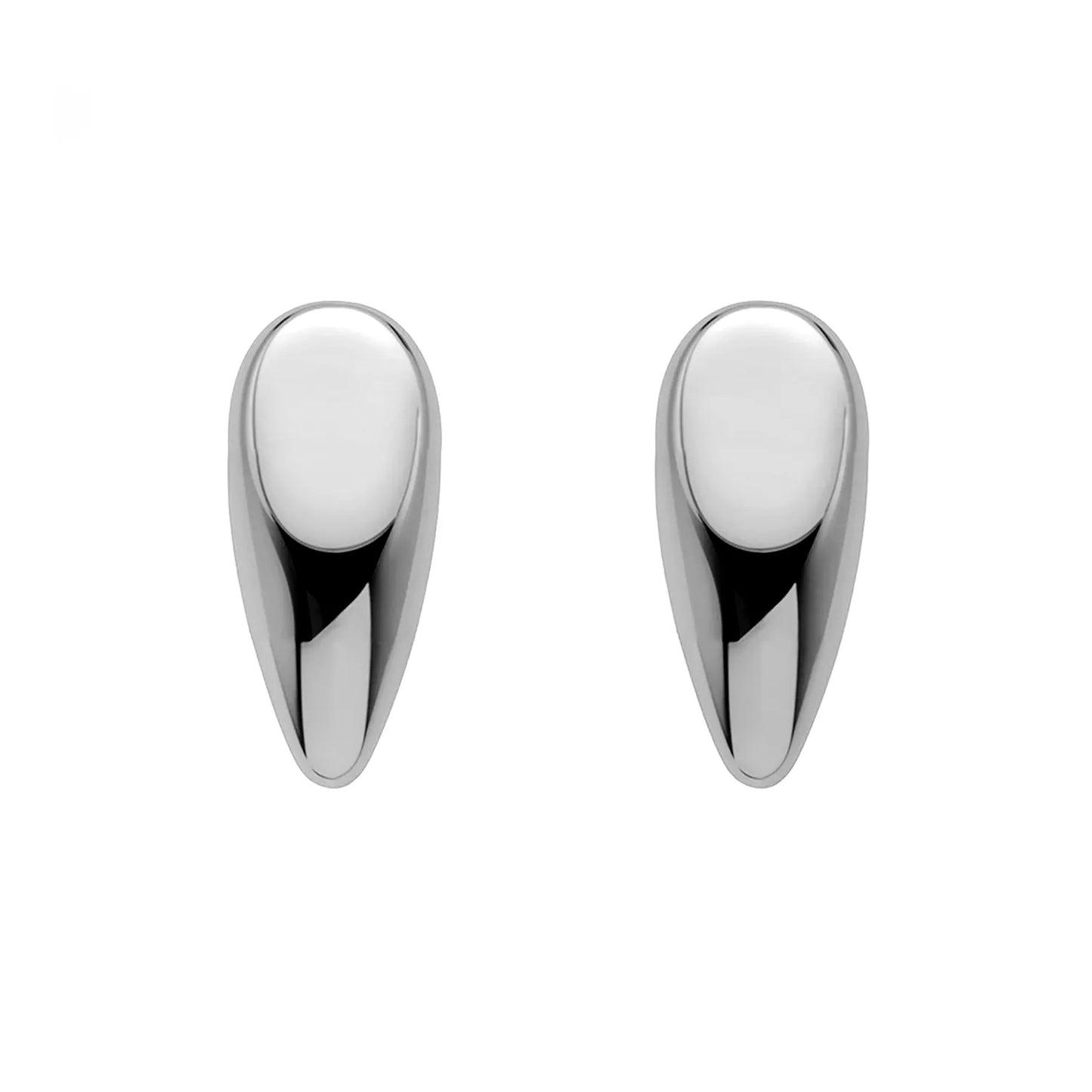 Wholesale Sculptural Teardrop Earrings (Gold/Silver Plated) | Bold Organic Shape | High-Shine Finish | MOQ 12