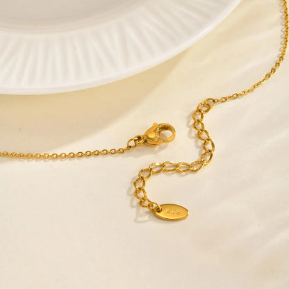 18K Gold Snake & Teardrop Lariat Necklace | 45+5cm Adjustable Chain | 6.3x30mm Snake + 9.3x16.6mm Teardrop | Wholesale (MOQ 12)