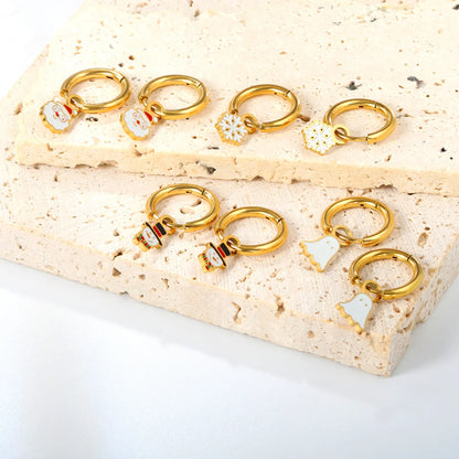 🔔 Wholesale Christmas Earrings Collection | Various Holiday Designs in One Set | Santa, Tree, Snowflake & More | Gold Plated Stainless Steel Studs