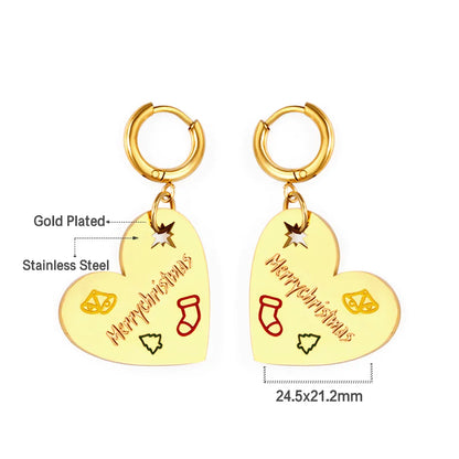 🔔 Wholesale Christmas Earrings Collection | Various Holiday Designs in One Set | Santa, Tree, Snowflake & More | Gold Plated Stainless Steel Studs