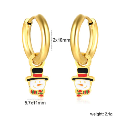 🔔 Wholesale Christmas Earrings Collection | Various Holiday Designs in One Set | Santa, Tree, Snowflake & More | Gold Plated Stainless Steel Studs