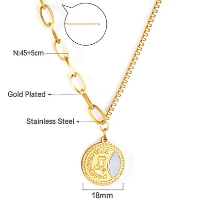 🎁 Wholesale Christmas Charm Necklace | Santa/Tree/Star/Snowflake Pendants | Gold or Rose Gold Plated Stainless Steel Chain | Holiday Gift Jewelry