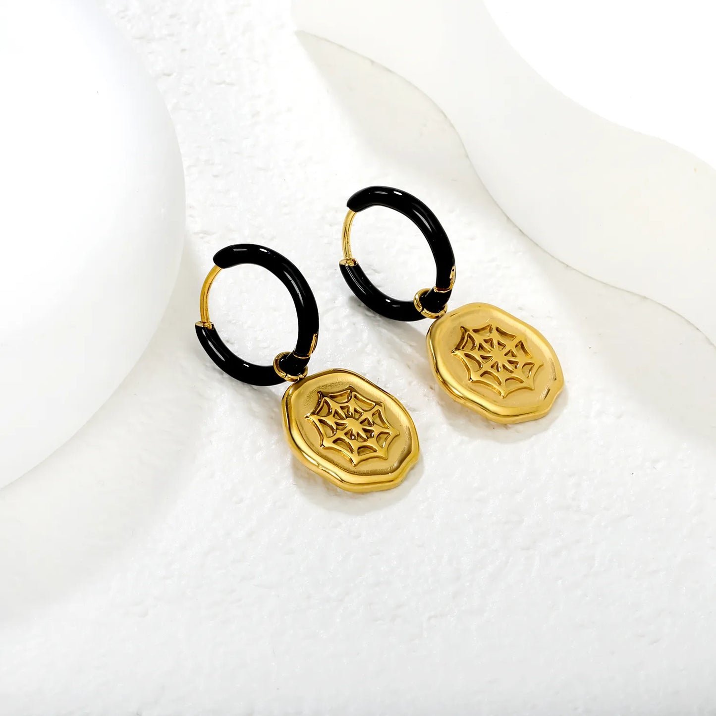 ✨ Wholesale Gold Disc Hoop Earrings | 14.6x16.2mm Round Design | Surgical Steel Minimalist Earrings | Everyday Elegant Jewelry