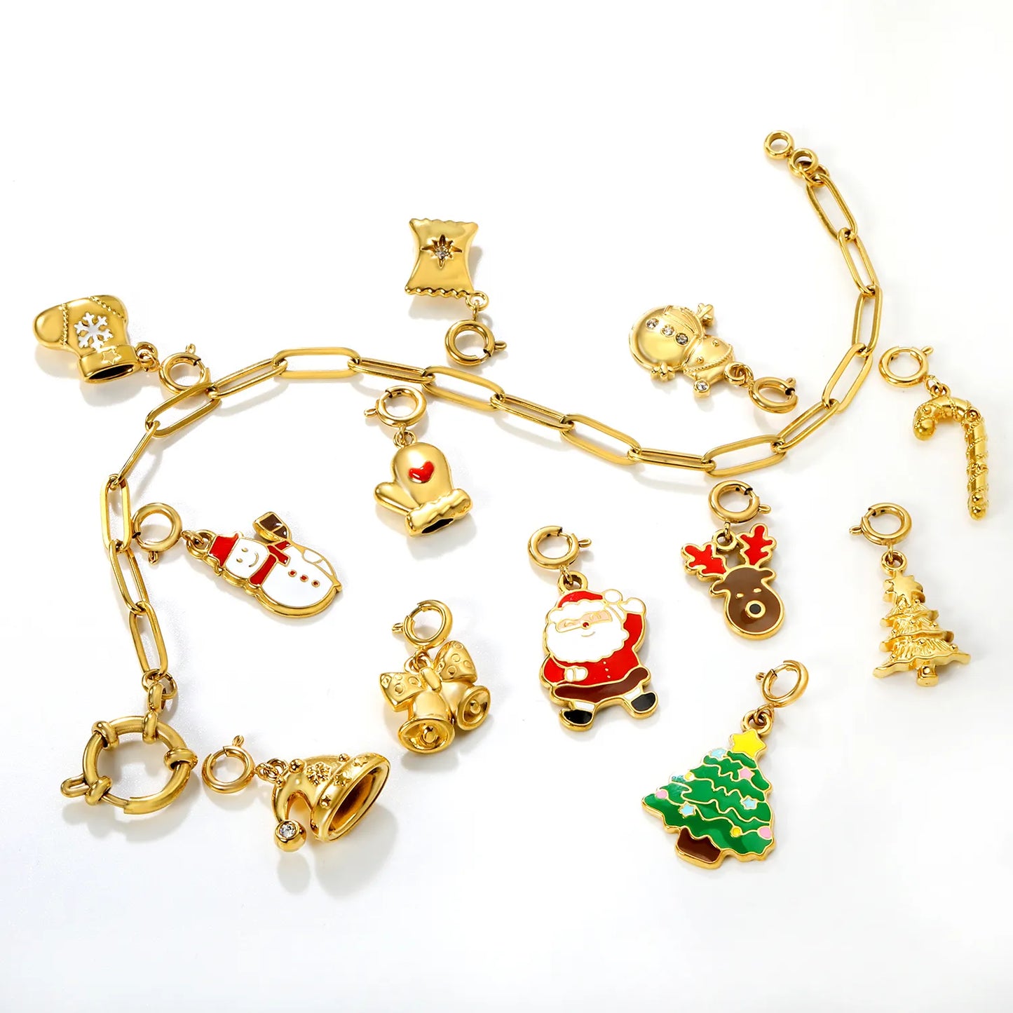 ✨🎅 Christmas Stainless Steel Necklaces Parts（Without necklace） Wholesale | Hypoallergenic & Tarnish-Free 🌍 | Trendy Pendants & Chains