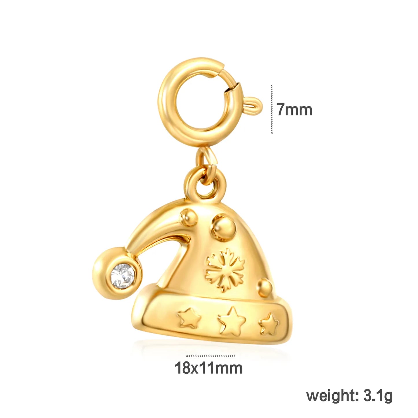 ✨🎅 Christmas Stainless Steel Necklaces Parts（Without necklace） Wholesale | Hypoallergenic & Tarnish-Free 🌍 | Trendy Pendants & Chains