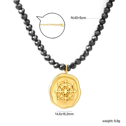 ✨ 18k gold plated 43+5cm 14.6x16.2mm pendant Stainless Steel Necklaces Wholesale (12+ Pieces) | Hypoallergenic & Tarnish-Free 🌍 | Trendy Pendants & Chains