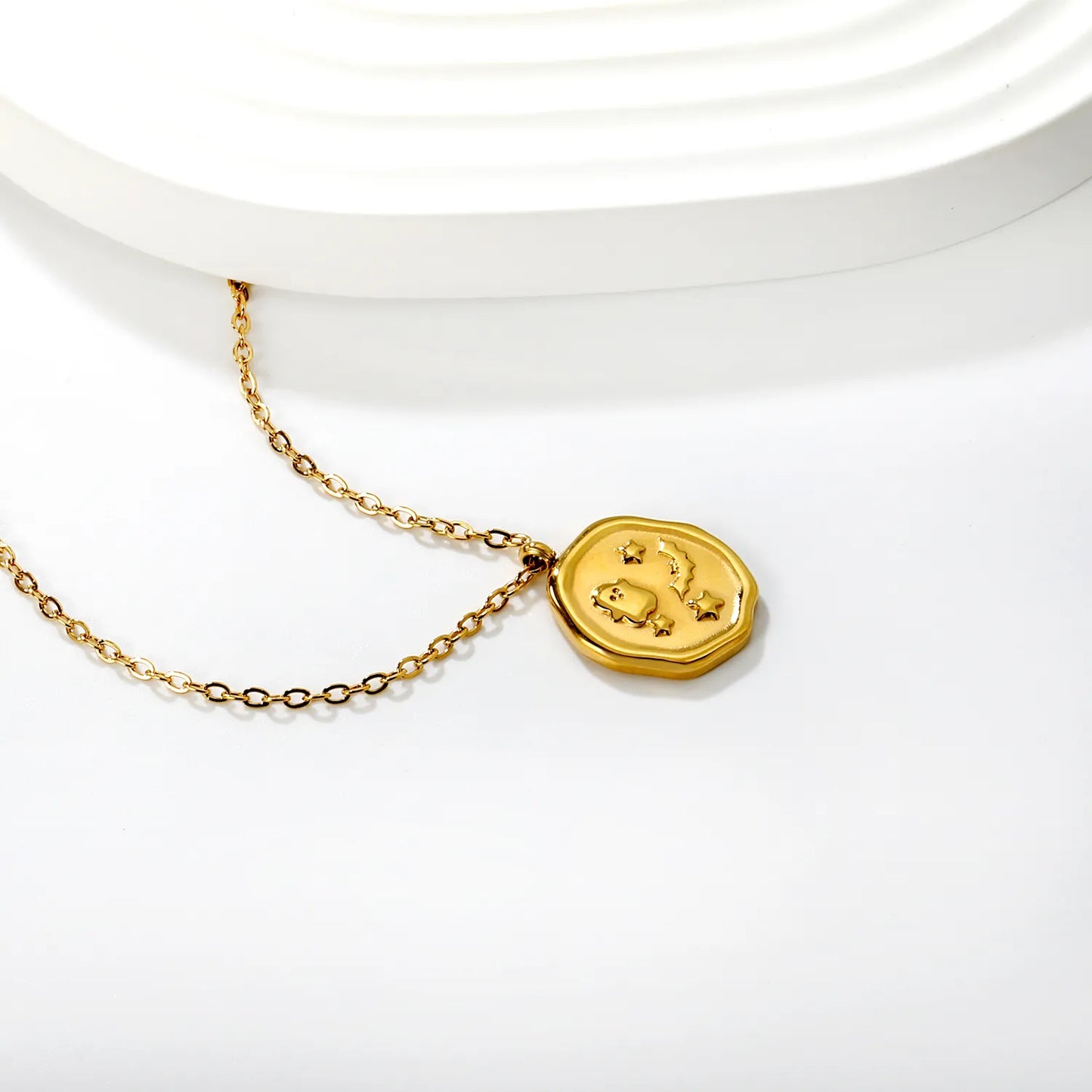 ✨ 18k gold plated 42+5cm 14.6x16.2mm Stainless Steel Necklaces Wholesale (10+ Pieces) | Hypoallergenic & Tarnish-Free 🌍 | Trendy Pendants & Chains